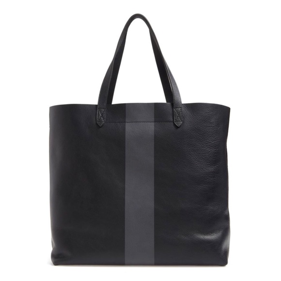 Madewell Handbags - MADEWELL • Paint Stripe Transport Leather Tote